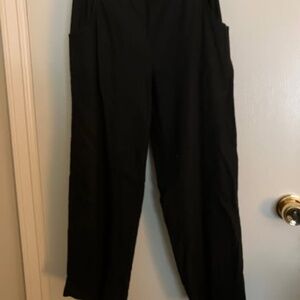 Smoking Lily Elsbeth Pants - Black, Large. Linen and rayon